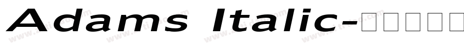 Adams Italic字体转换
